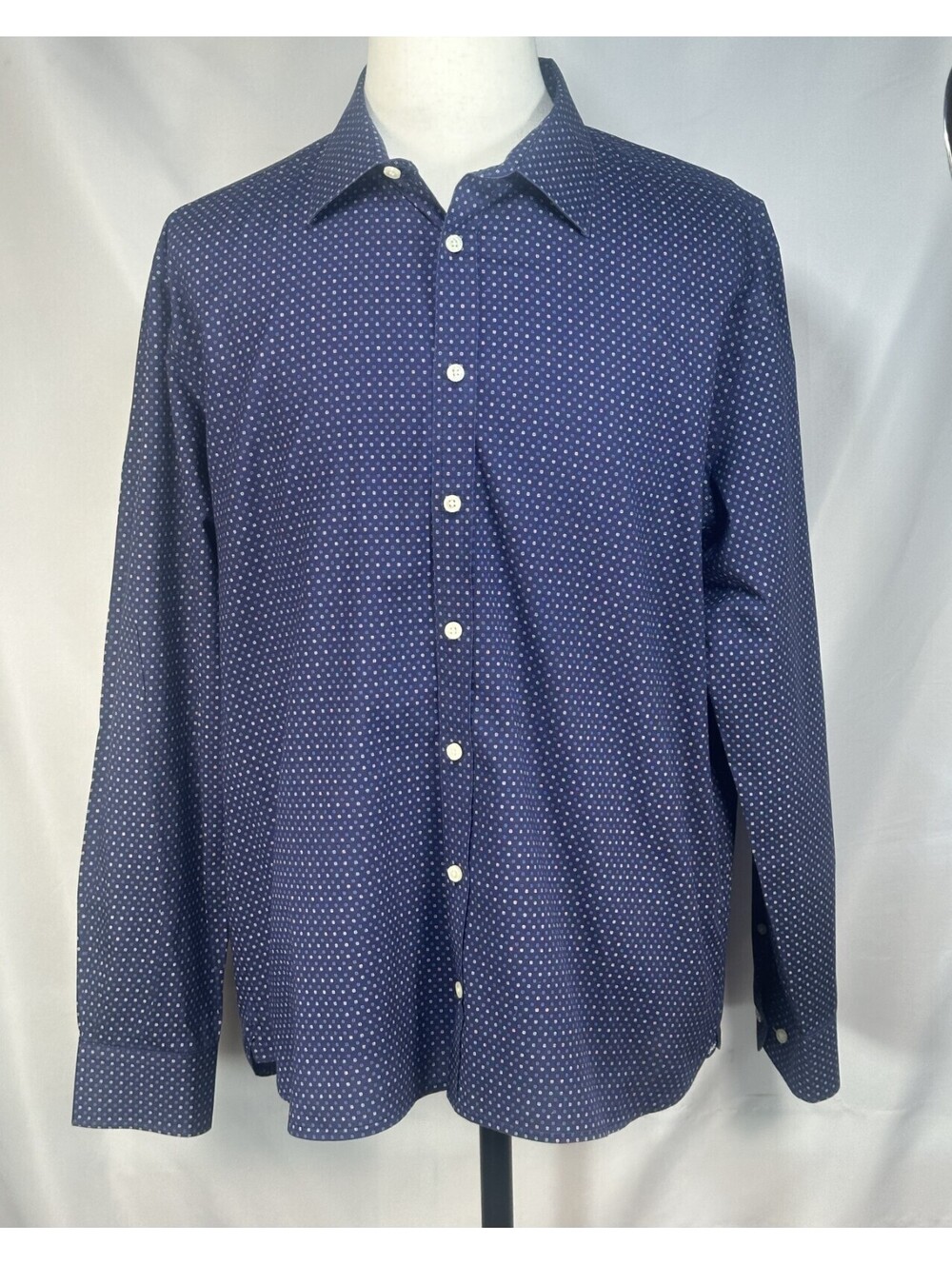 Jos A Bank 1905 Tailored Fit Oxford Button Up Blue Mens XL